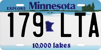 MN license plate 179LTA