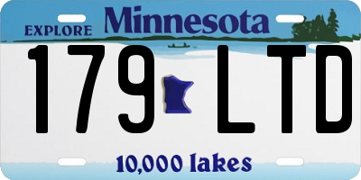 MN license plate 179LTD