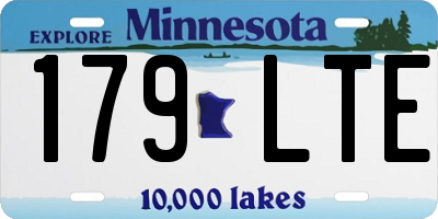 MN license plate 179LTE
