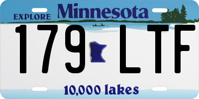 MN license plate 179LTF