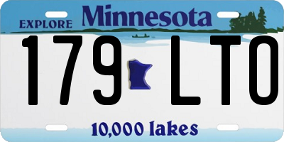MN license plate 179LTO