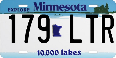 MN license plate 179LTR