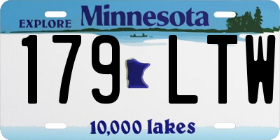 MN license plate 179LTW