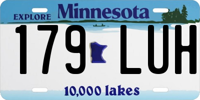 MN license plate 179LUH