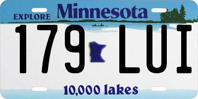 MN license plate 179LUI