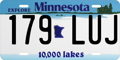 MN license plate 179LUJ
