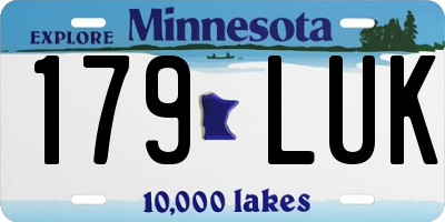 MN license plate 179LUK