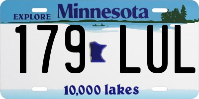 MN license plate 179LUL