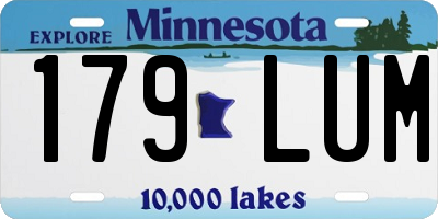 MN license plate 179LUM