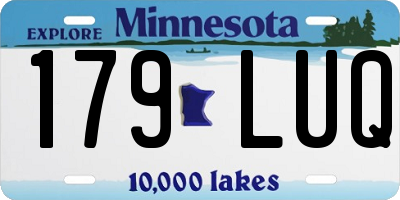 MN license plate 179LUQ