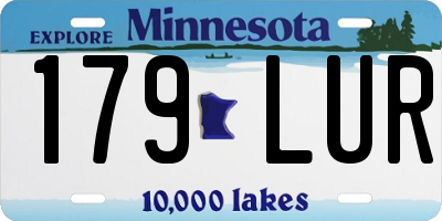 MN license plate 179LUR
