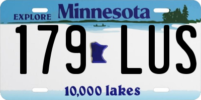 MN license plate 179LUS