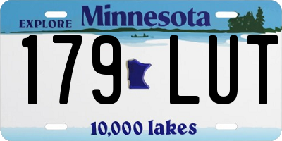 MN license plate 179LUT