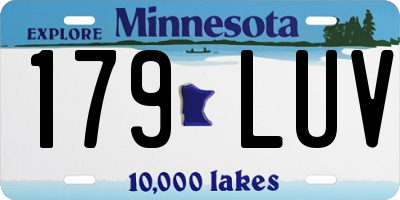 MN license plate 179LUV