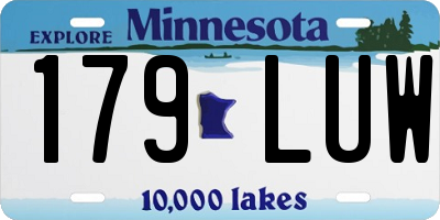 MN license plate 179LUW