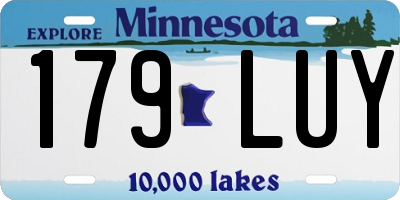 MN license plate 179LUY