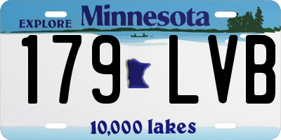 MN license plate 179LVB