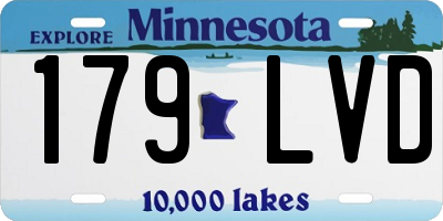 MN license plate 179LVD