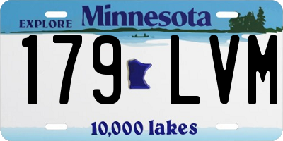 MN license plate 179LVM
