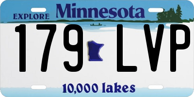 MN license plate 179LVP