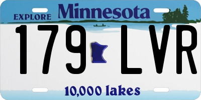 MN license plate 179LVR