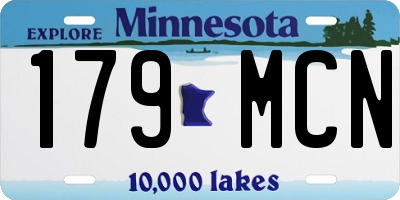 MN license plate 179MCN