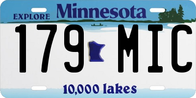 MN license plate 179MIC