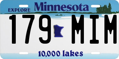 MN license plate 179MIM