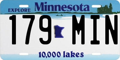 MN license plate 179MIN