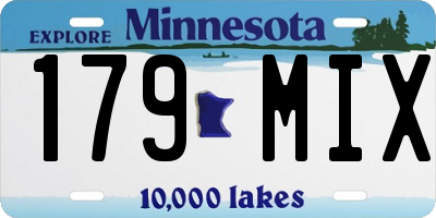 MN license plate 179MIX