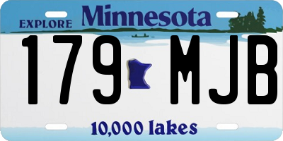 MN license plate 179MJB