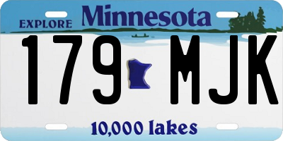 MN license plate 179MJK