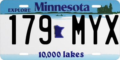 MN license plate 179MYX