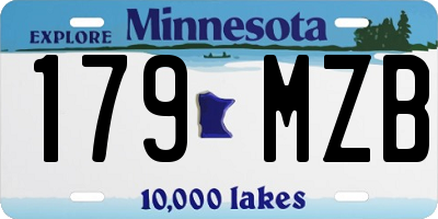 MN license plate 179MZB