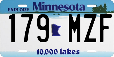 MN license plate 179MZF
