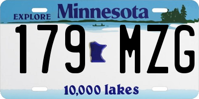 MN license plate 179MZG