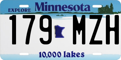 MN license plate 179MZH