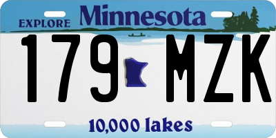 MN license plate 179MZK