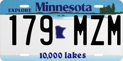 MN license plate 179MZM