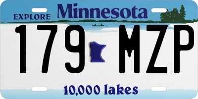 MN license plate 179MZP