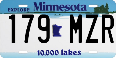 MN license plate 179MZR