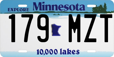 MN license plate 179MZT