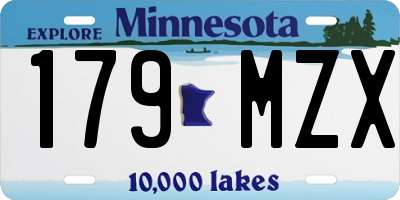 MN license plate 179MZX
