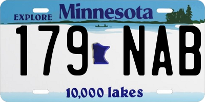 MN license plate 179NAB