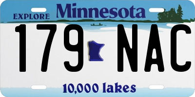MN license plate 179NAC