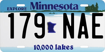 MN license plate 179NAE
