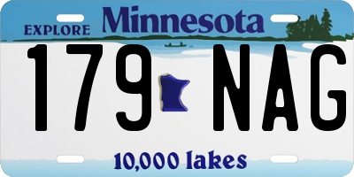MN license plate 179NAG