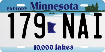 MN license plate 179NAI