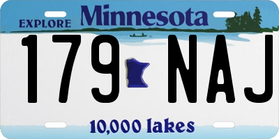 MN license plate 179NAJ