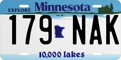 MN license plate 179NAK